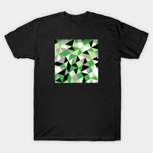Aromantic Pride Tilted Geometric Shapes Collage T-Shirt